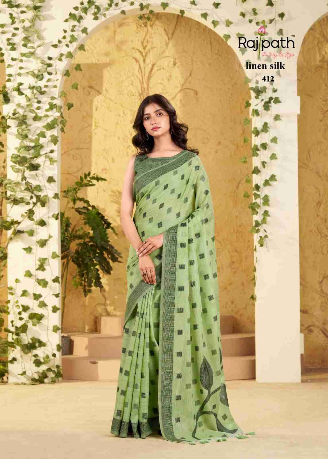 Carnival Silk By Rajpath 412 To 417 Series Indian Traditional Wear Collection Beautiful Stylish Fancy Colorful Party Wear & Occasional Wear Linen Silk Sarees At Wholesale Price